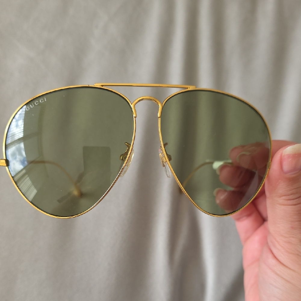 Gucci Gold Frame Aviator Sunglasses